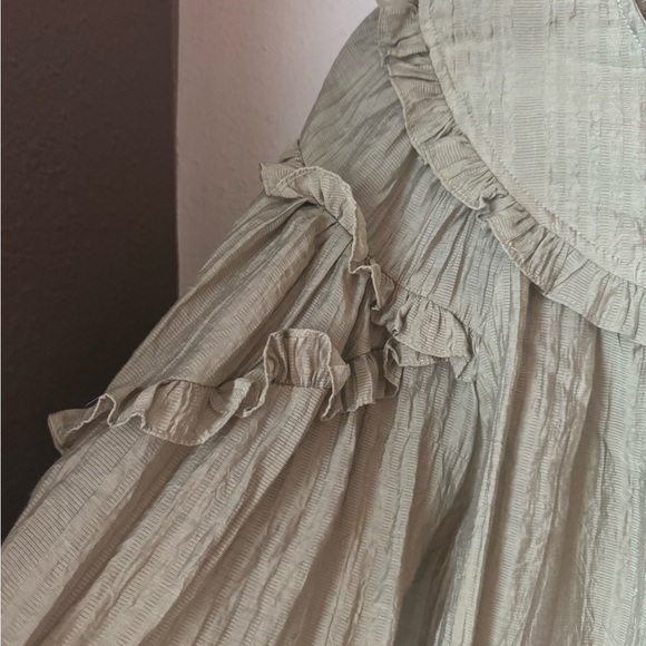 5 for $25 • Olivaceous Sage Ruffled Blouse - Picture 4 of 6